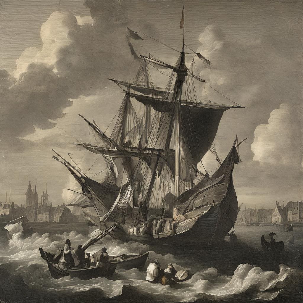 Σκάφος σε φθιώψη, ανθρώπινη φύση, καλλιτεχνική έκφραση, ιστορική ναυτική τέχνη.